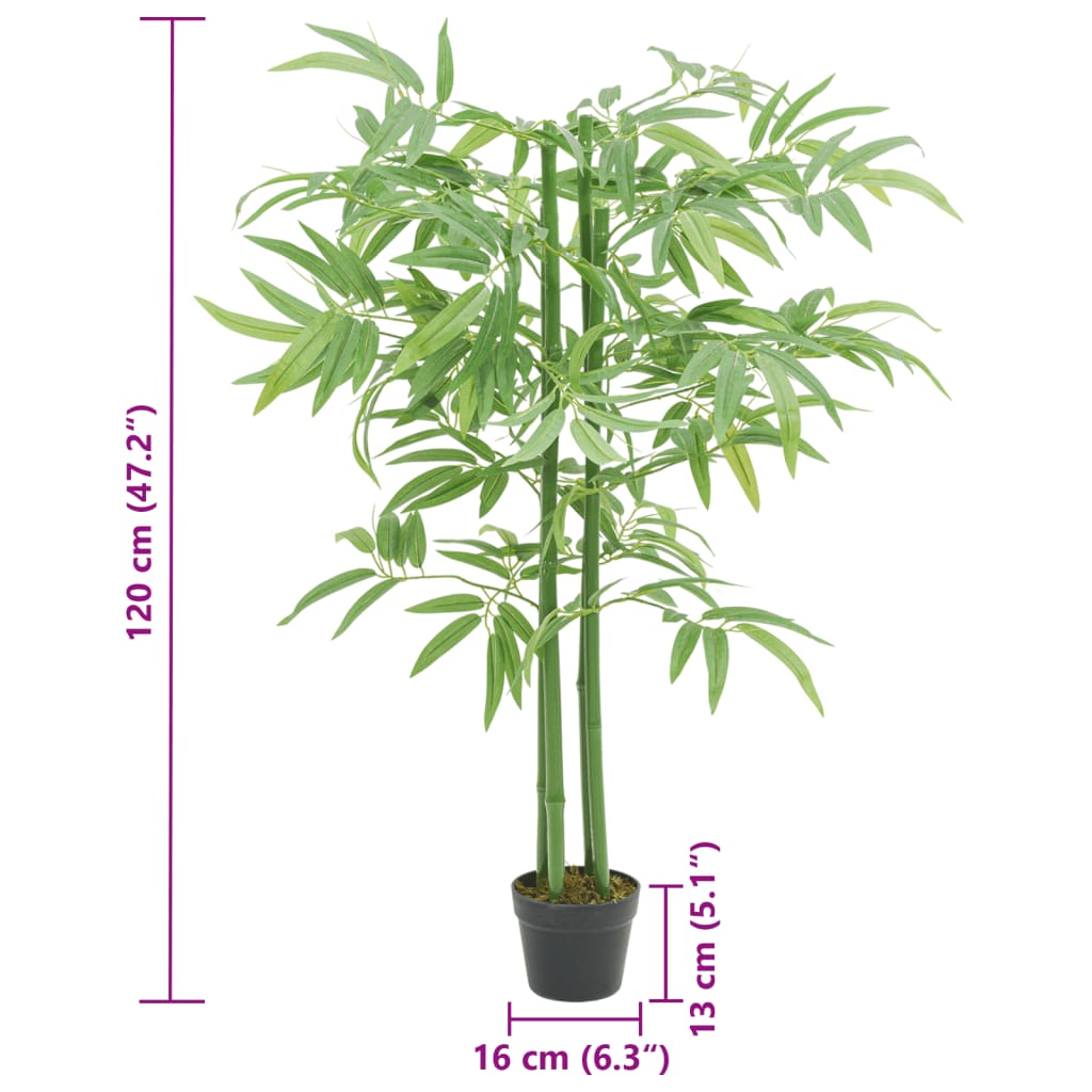 Árbol De Bambú Artificial Con 384 Hojas Verde 120 Cm