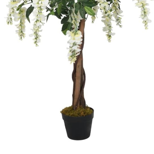Árbol De Wisteria Artificial 560 Hojas Verde Y Blanco