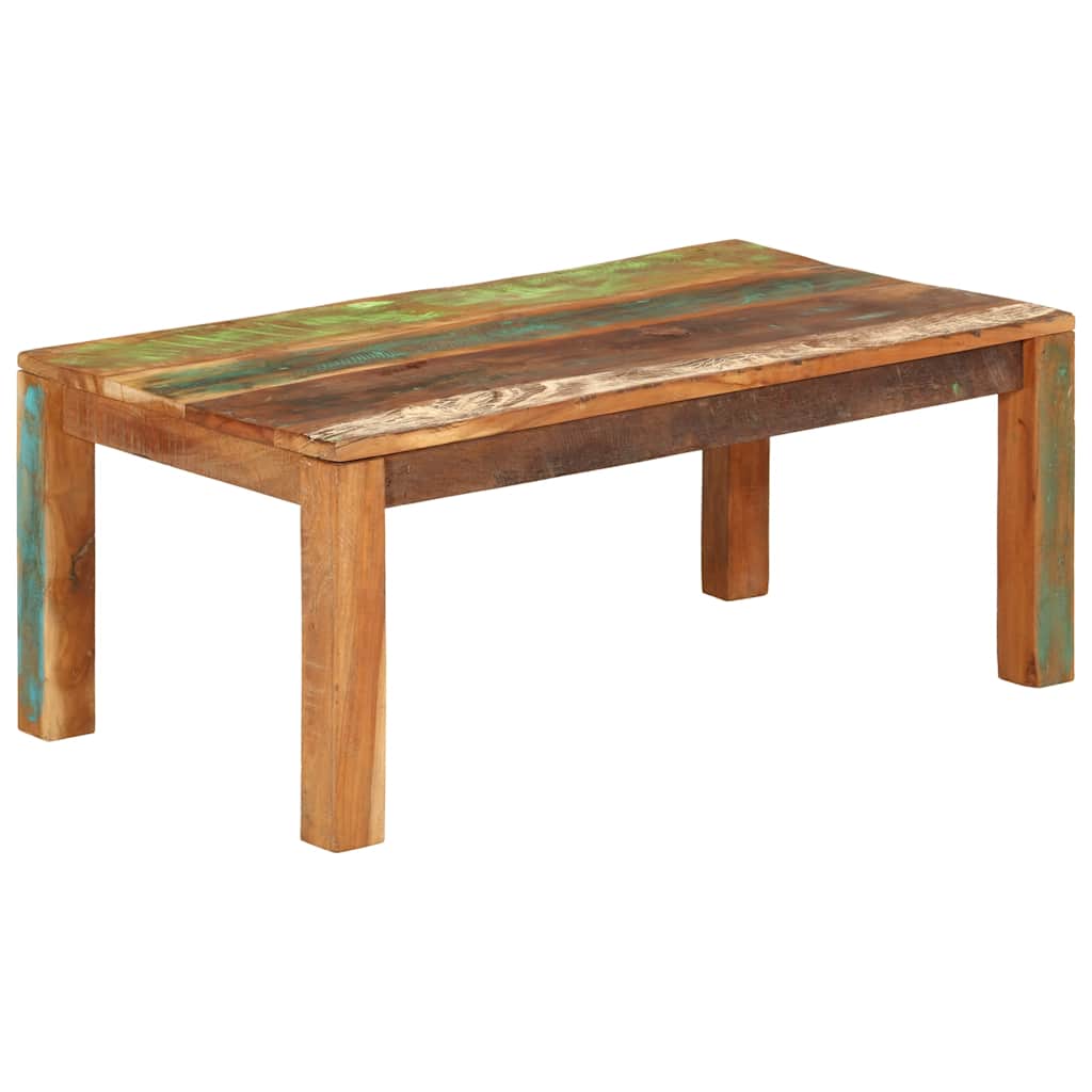 Mesa De Centro Madera Maciza Recuperada 110X55X40 Cm