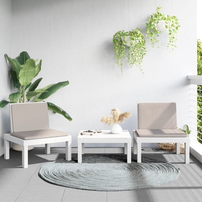 Juego De Muebles De Jardín 3 Piezas Con Cojines Pp