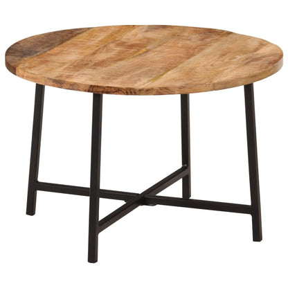 Mesa De Centro Hierro Y Madera Maciza De Mango