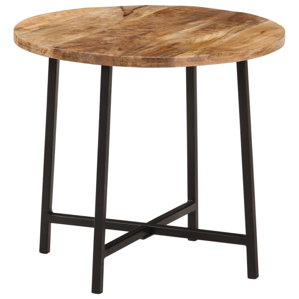 Mesa De Centro Hierro Y Madera Maciza De Mango