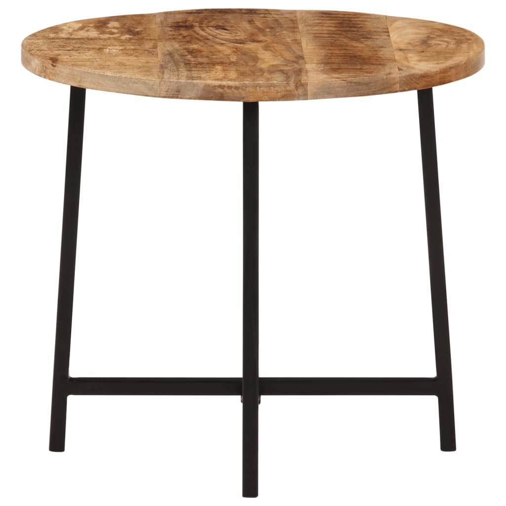 Mesa De Centro Hierro Y Madera Maciza De Mango