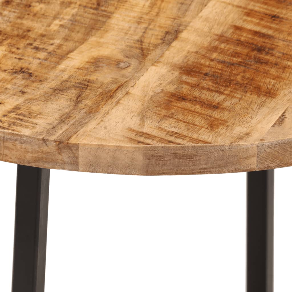 Mesa De Centro Hierro Y Madera Maciza De Mango