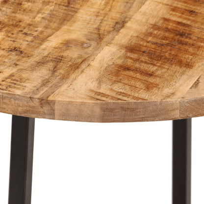 Mesa De Centro Hierro Y Madera Maciza De Mango