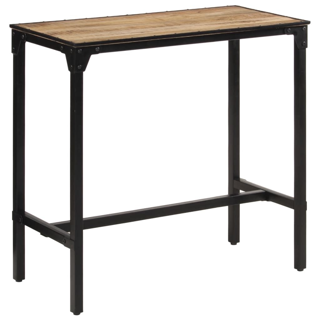 Mesa De Bar Madera Maciza De Mango Rugoso