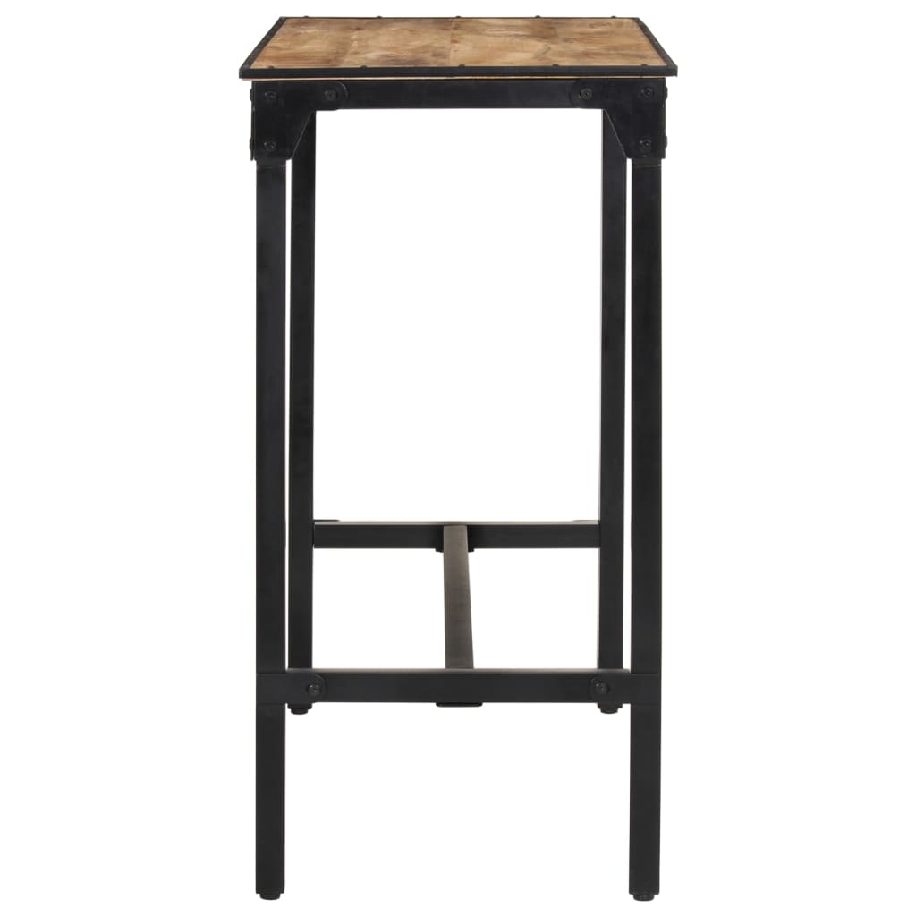 Mesa De Bar Madera Maciza De Mango Rugoso