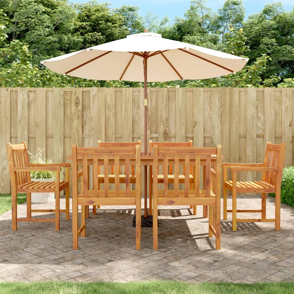 Juego De Comedor De Jardín 3 Piezas Madera Maciza De Acacia