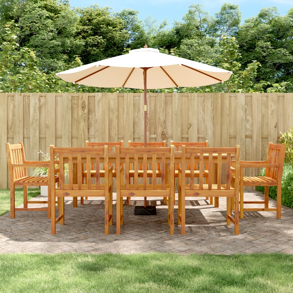 Juego De Comedor De Jardín 3 Piezas Madera Maciza De Acacia