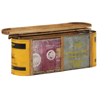 Banco Almacenaje/Aparador Madera Maciza Reciclada 120X30X40 Cm