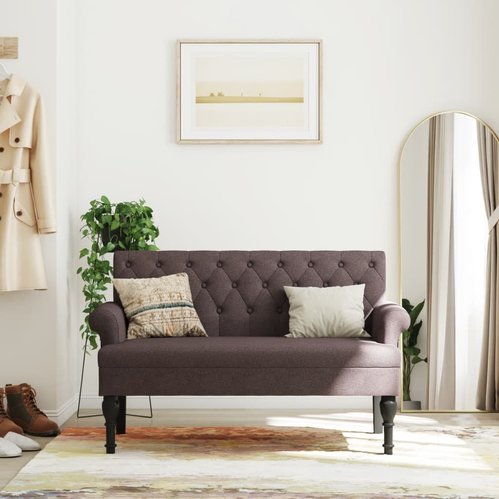 Banco Con Respaldo Tela 120X62X75,5 Cm