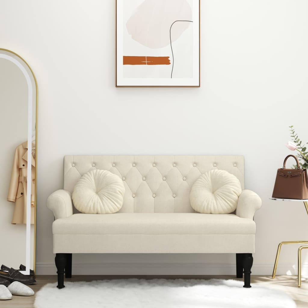 Banco Con Respaldo Tela 120X62X75,5 Cm