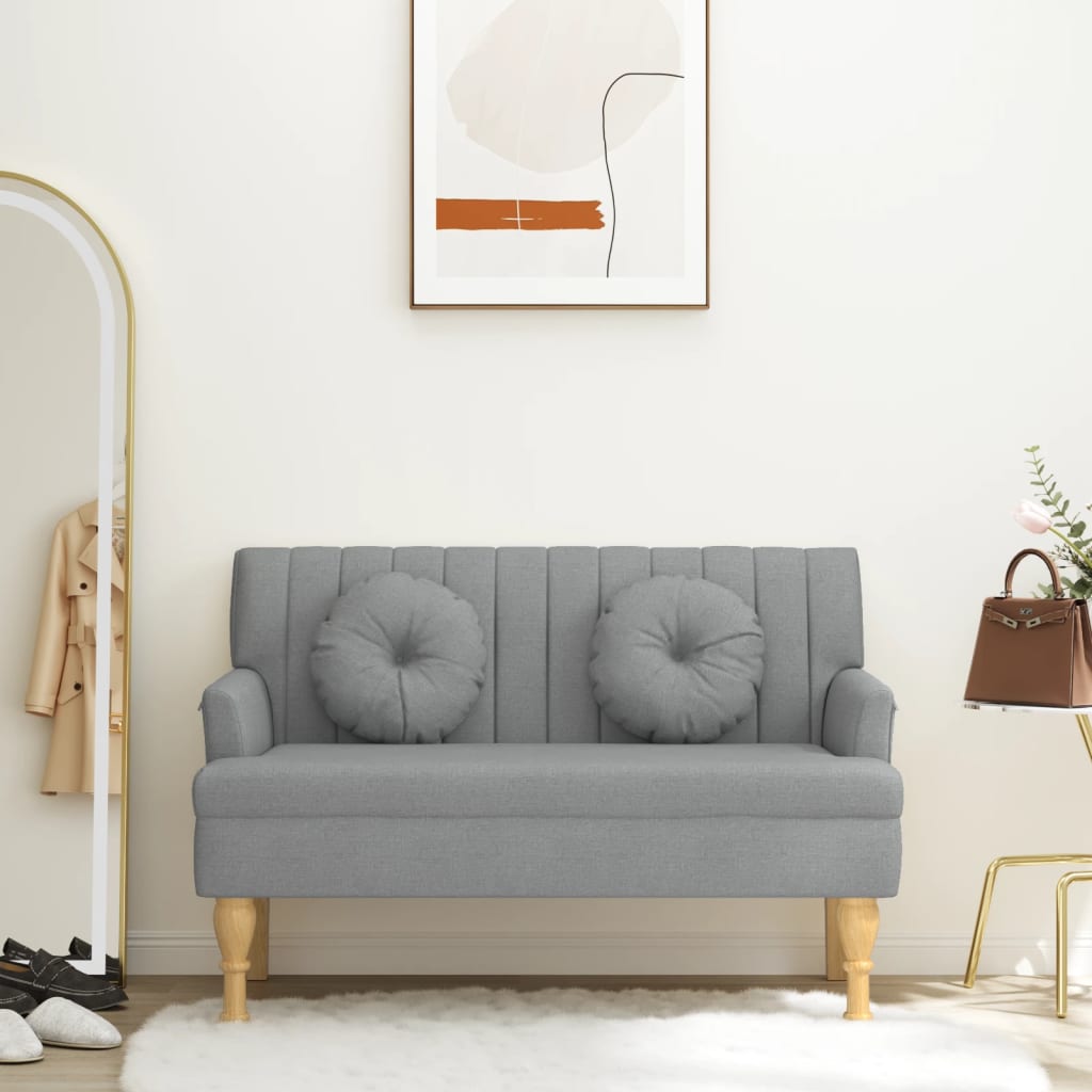 Banco Con Cojines Tela 113X64,5X75,5 Cm
