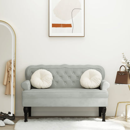 Banco Con Respaldo Terciopelo 119,5X64,5X75 Cm
