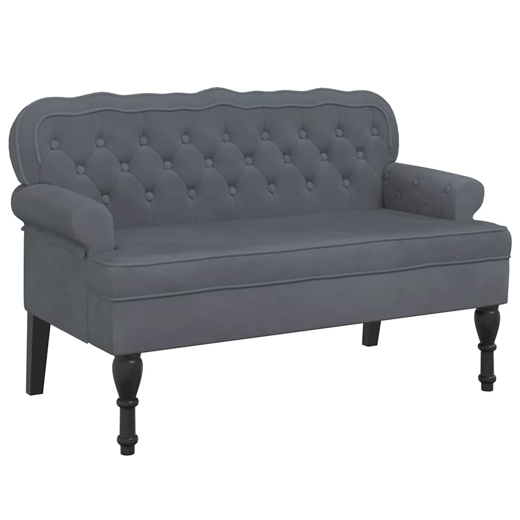 Banco Con Respaldo Terciopelo 119,5X64,5X75 Cm