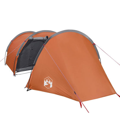 Tienda De Campaña Con Túnel Para 4 Personas Impermeable Naranja