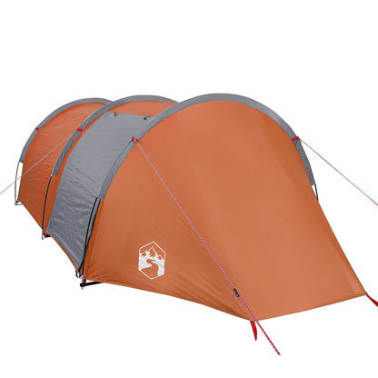 Tienda De Campaña Con Túnel Para 4 Personas Impermeable Naranja