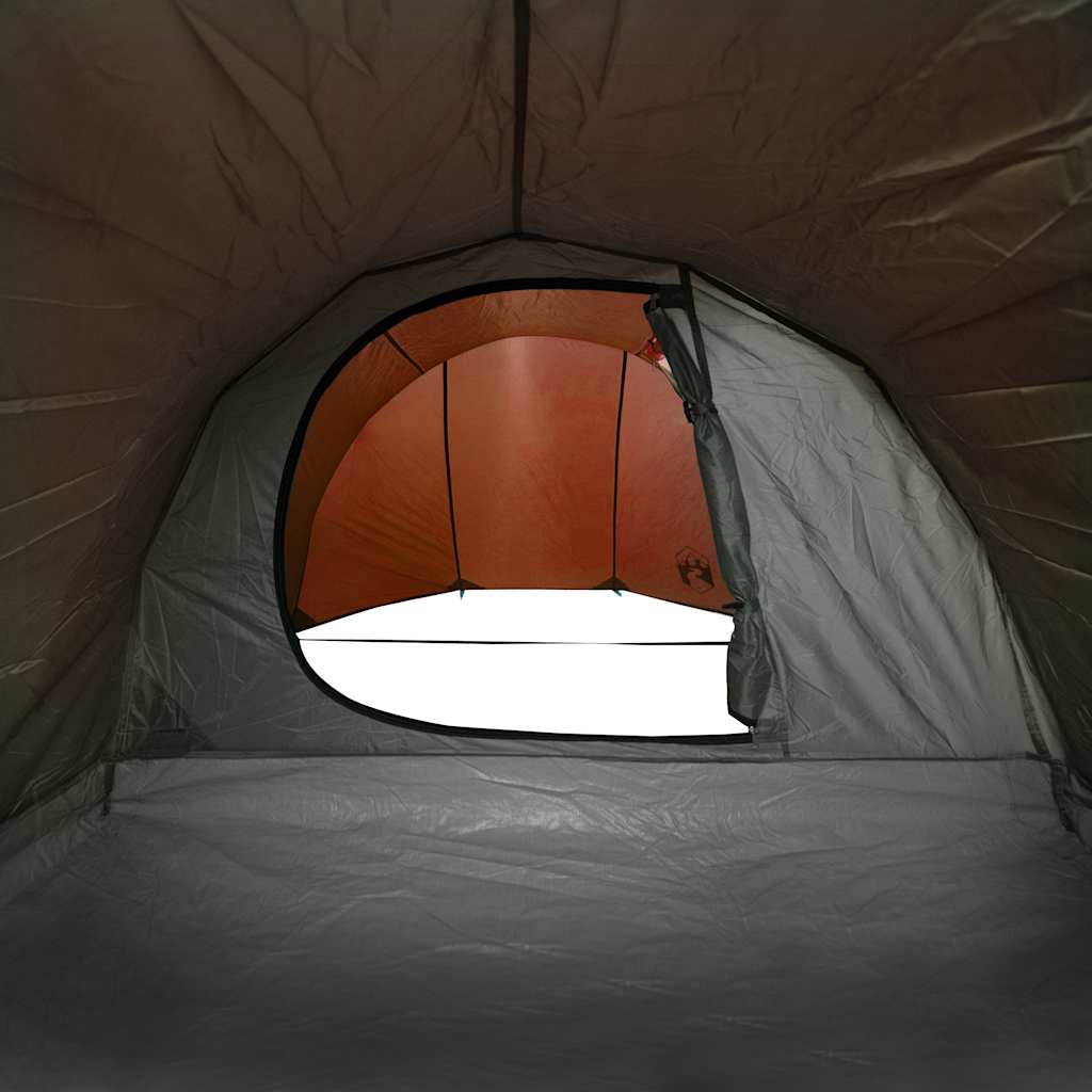 Tienda De Campaña Con Túnel Para 4 Personas Impermeable Naranja