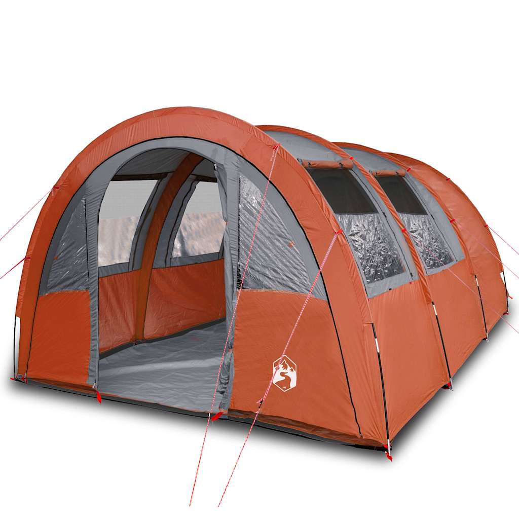 Tienda De Campaña Con Túnel 4 Personas Impermeable Naranja