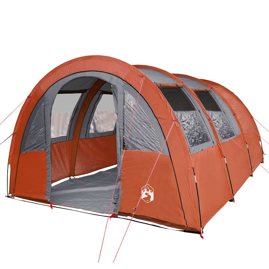 Tienda De Campaña Con Túnel 4 Personas Impermeable Naranja