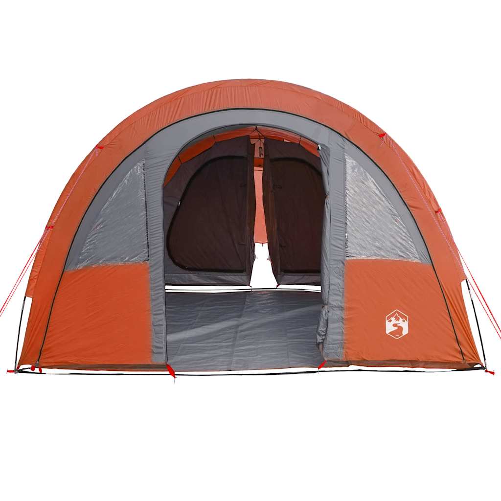 Tienda De Campaña Con Túnel 4 Personas Impermeable Naranja