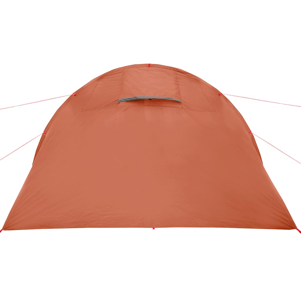 Tienda De Campaña Con Túnel 4 Personas Impermeable Naranja