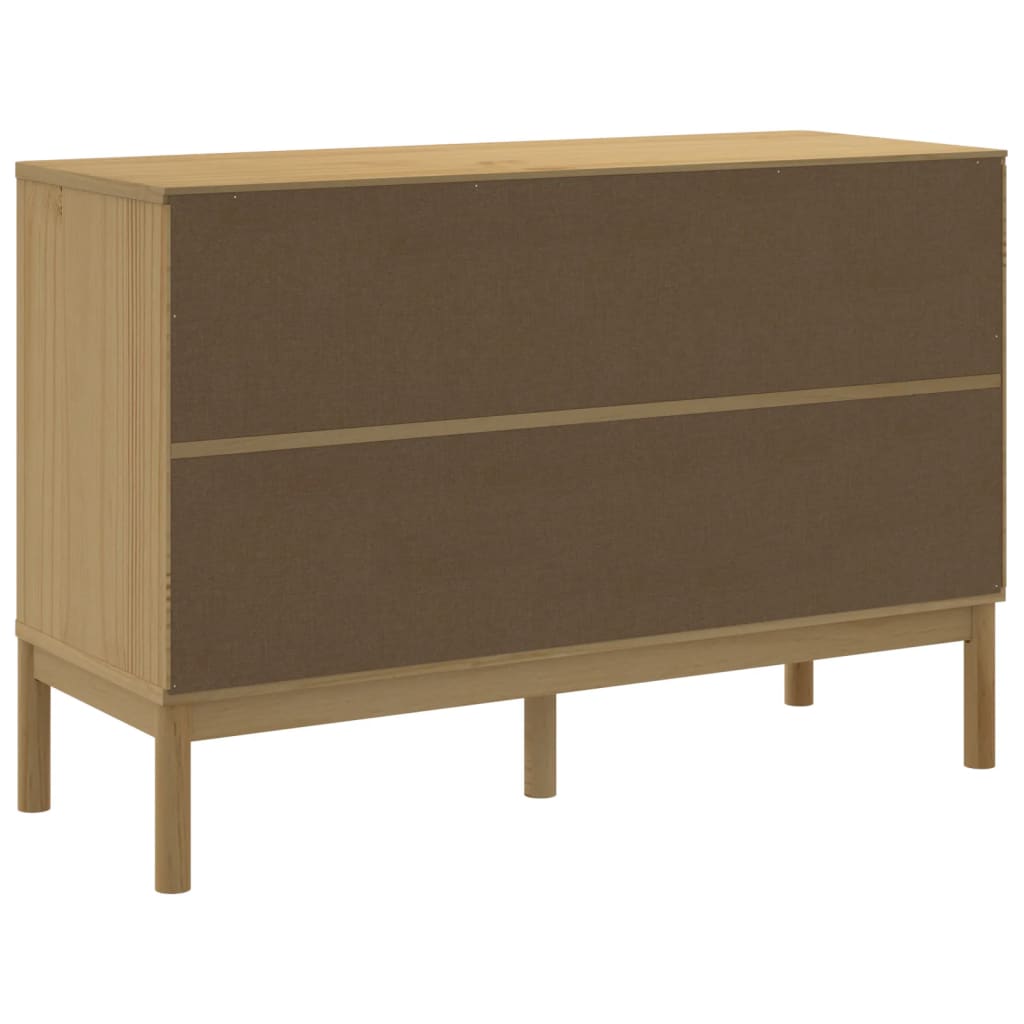 Cómoda Cajonera Floro Madera Maciza De Pino