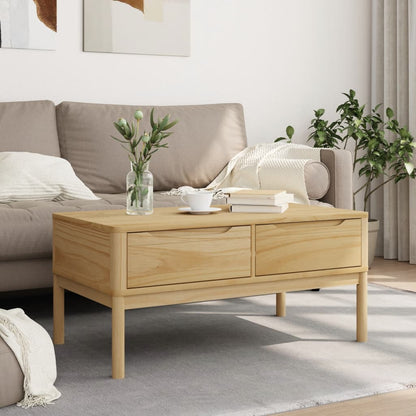 Mesa De Centro Floro Madera De Pino 99X55,5X45 Cm