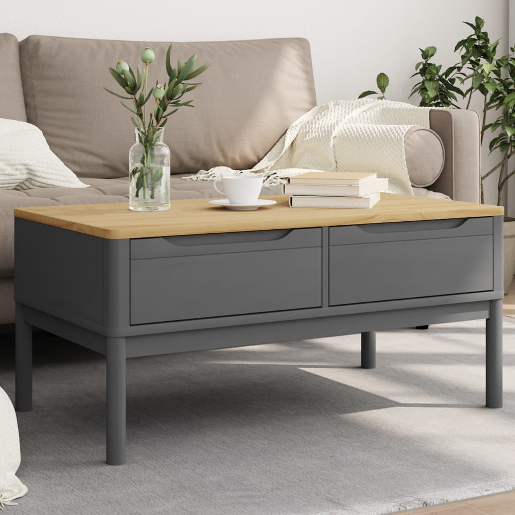 Mesa De Centro Floro Madera De Pino 99X55,5X45 Cm