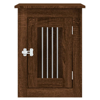 Jaula Para Perros Madera De Ingeniería Roble Marrón