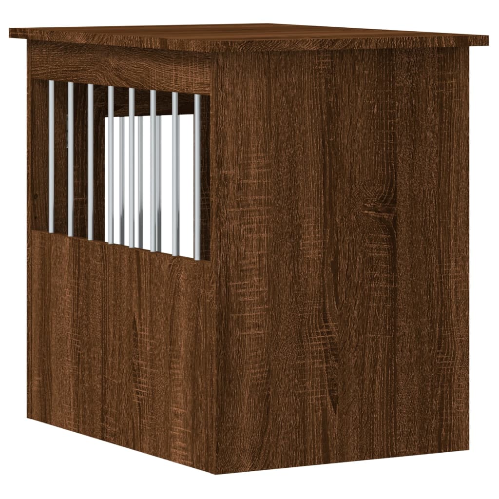 Jaula Para Perros Madera De Ingeniería Roble Marrón