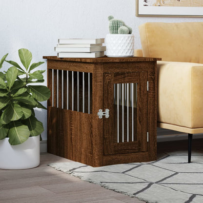 Jaula Para Perros Madera De Ingeniería Roble Marrón