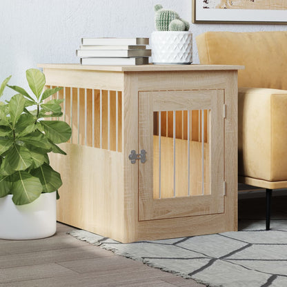 Jaula Para Perros Madera De Ingeniería Roble Marrón