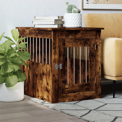 Jaula Para Perros Madera De Ingeniería Roble Marrón