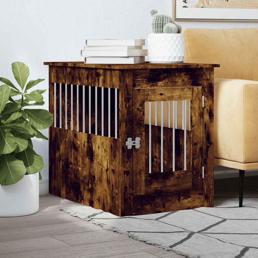 Jaula Para Perros Madera De Ingeniería Roble Marrón