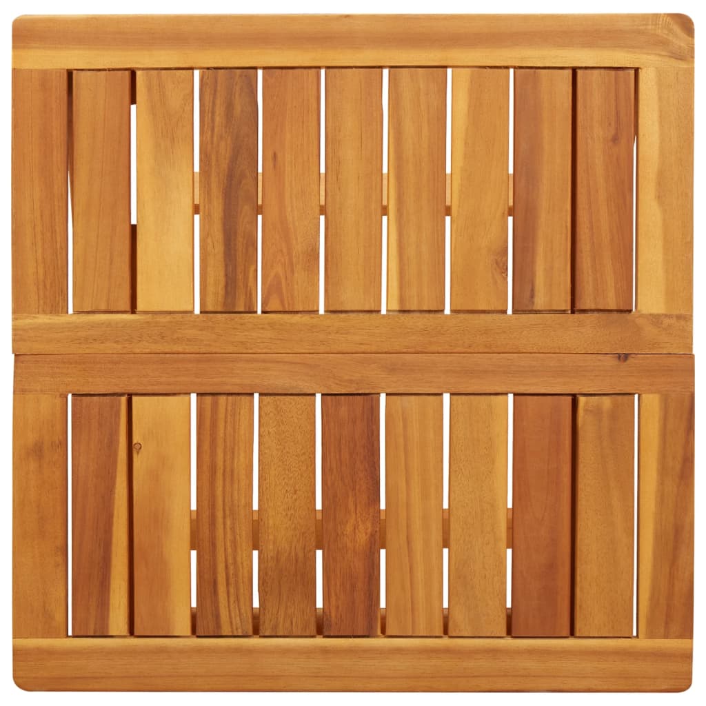 Mesa De Jardín Plegable Madera Maciza De Acacia