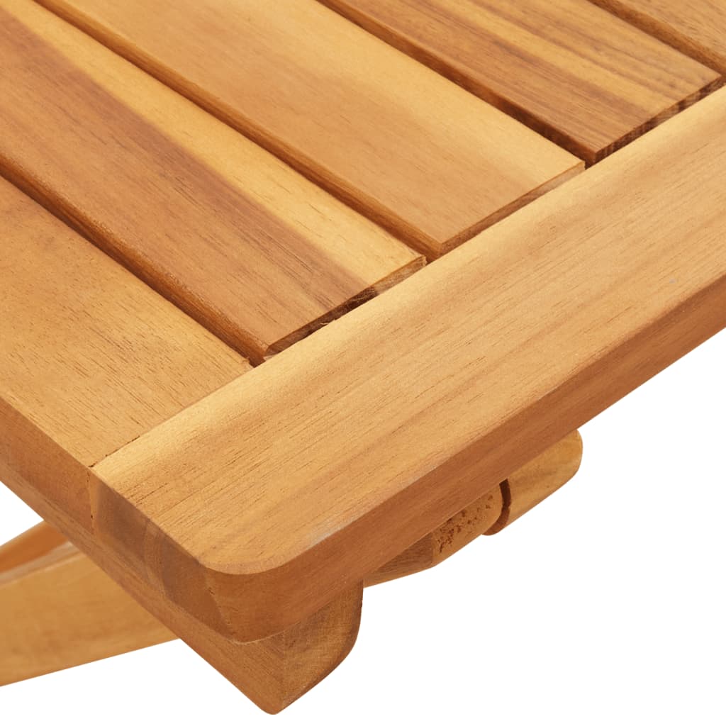 Mesa De Jardín Plegable Madera Maciza De Acacia