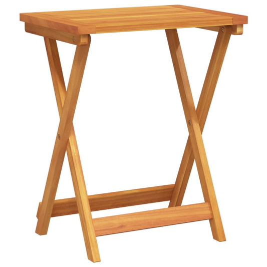 Mesa De Jardín Plegable Madera Maciza De Acacia 50X36X60 Cm