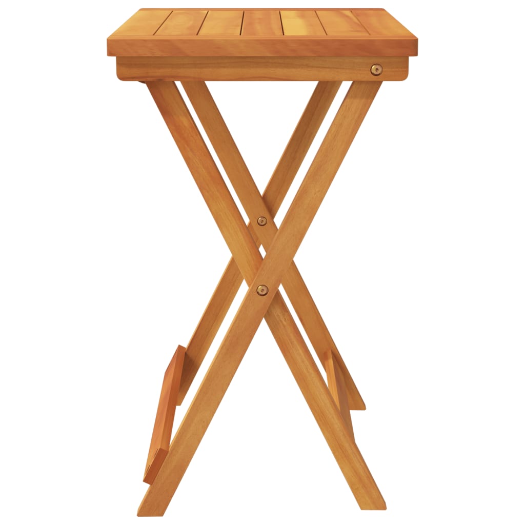 Mesa De Jardín Plegable Madera Maciza De Acacia 50X36X60 Cm