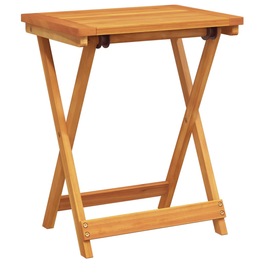 Mesa De Jardín Plegable Madera Maciza De Acacia 50X36X60 Cm
