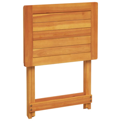 Mesa De Jardín Plegable Madera Maciza De Acacia 50X36X60 Cm