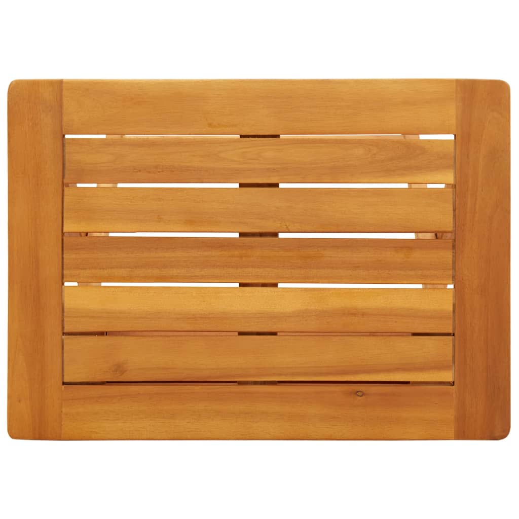 Mesa De Jardín Plegable Madera Maciza De Acacia 50X36X60 Cm