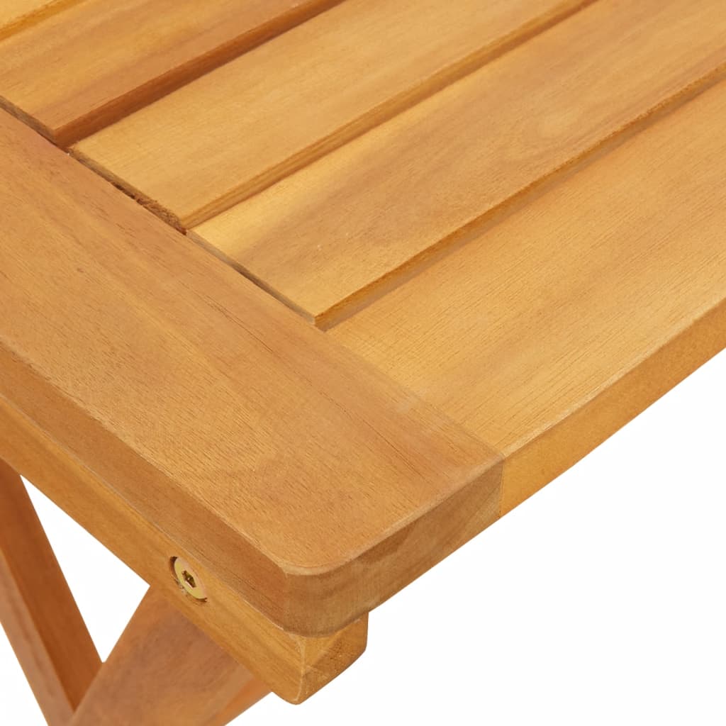 Mesa De Jardín Plegable Madera Maciza De Acacia 50X36X60 Cm