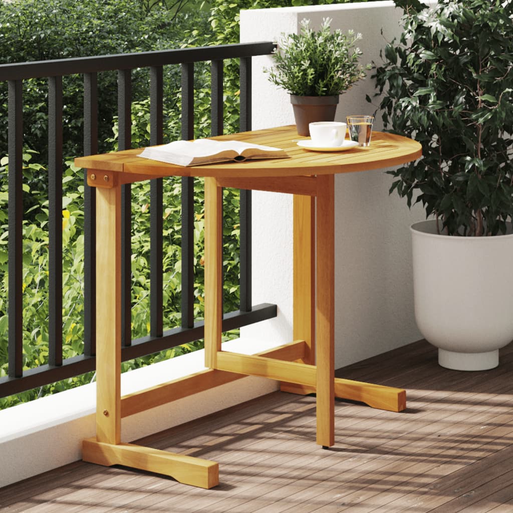 Mesa De Balcón Plegable Madera Maciza De Acacia 90X60X72 Cm