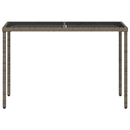 Mesa De Jardín Superficie De Vidrio Ratán Pe 115X54X74 Cm