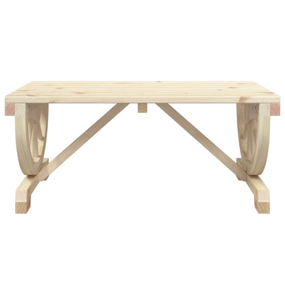 Mesa De Centro De Jardín Madera Maciza Abeto 90X50X40 Cm