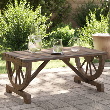 Mesa De Centro De Jardín Madera Maciza Abeto 90X50X40 Cm