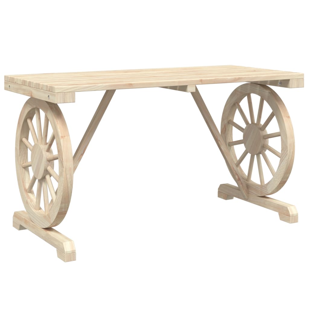 Mesa De Jardín Madera Maciza Abeto 115X55X65 Cm