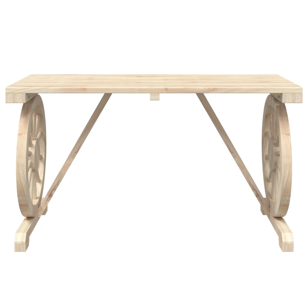 Mesa De Jardín Madera Maciza Abeto 115X55X65 Cm