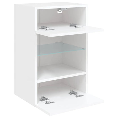 Mueble De Tv De Pared Con Luces Led 40X30X60,5 Cm